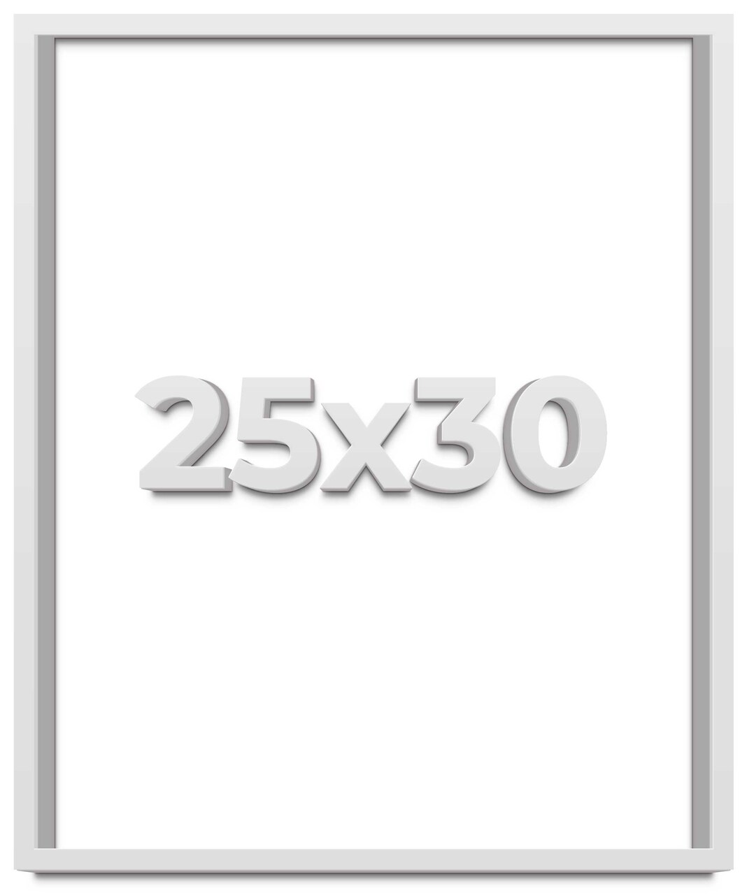 Shadow Box 1.75" Deep White Picture Frame - UV Acrylic, Foam Board Backing, Hanging Hardware